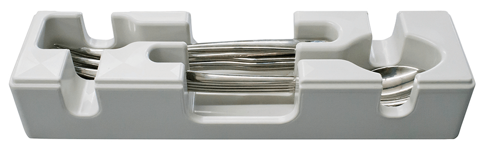 Kontura bestickförvaring för teskedar / dessertgafflar.