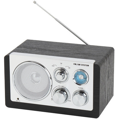Radio AM/FM Analog inställning AUX-ingång TR-63B Svart