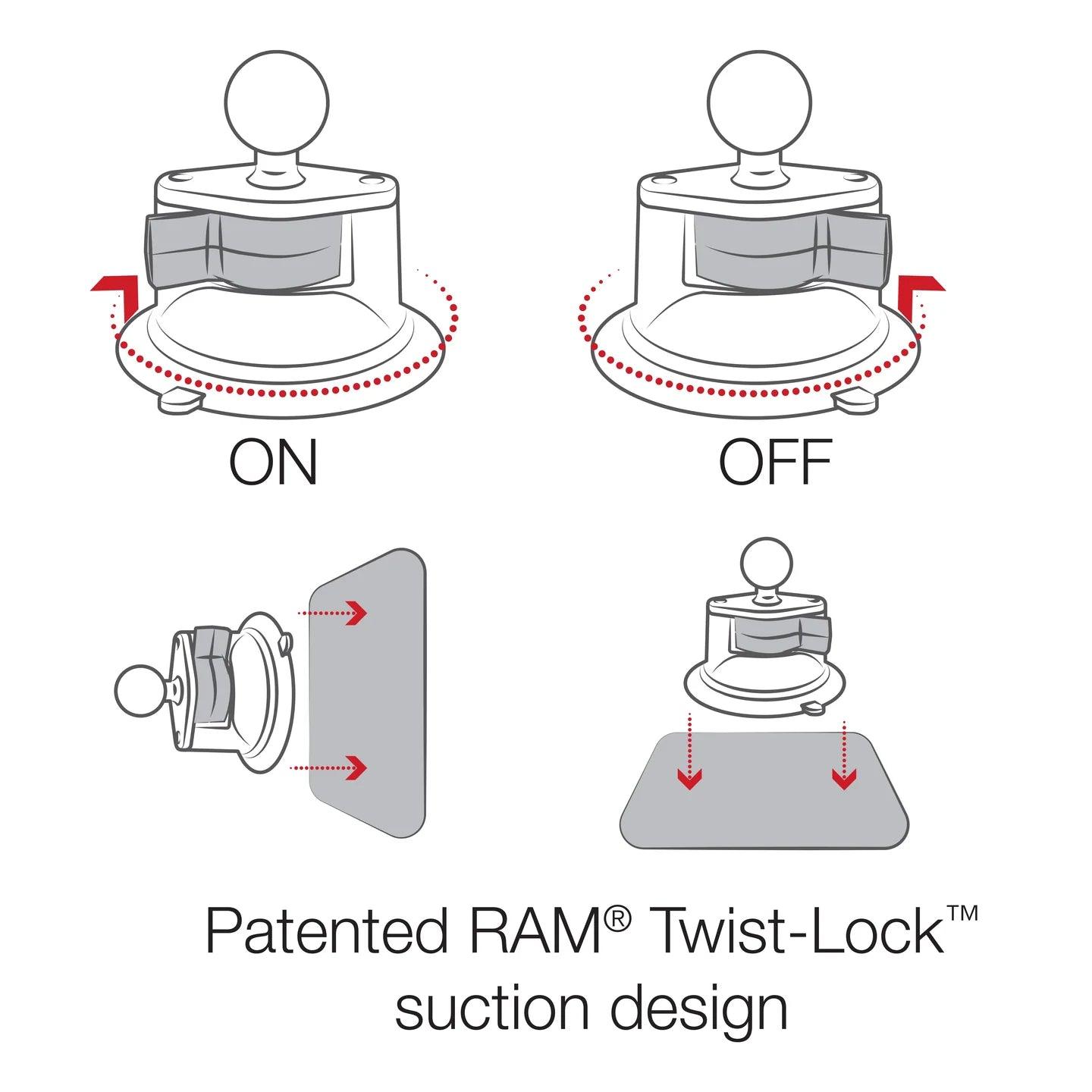 RAM® X-Grip® Phone Mount with RAM® Twist-Lock™ Suction Cup