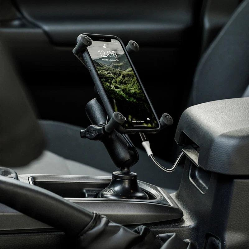 RAM® X-Grip® Phone Mount with RAM® Stubby™ Cup Holder Base