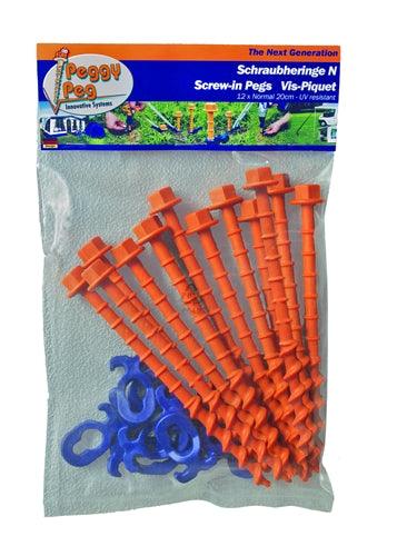 Peggy Peg markskruv 20 cm. 12-pack.