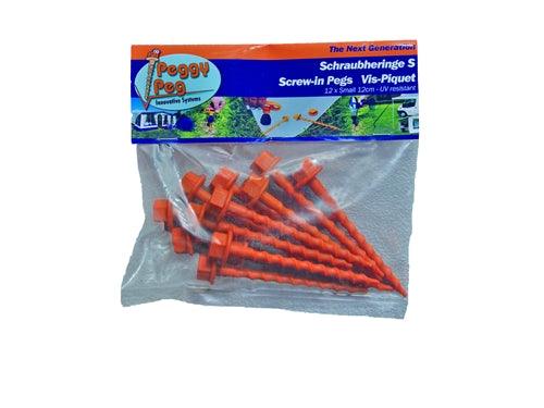 Peggy Peg markskruv 12 cm. 12-pack.