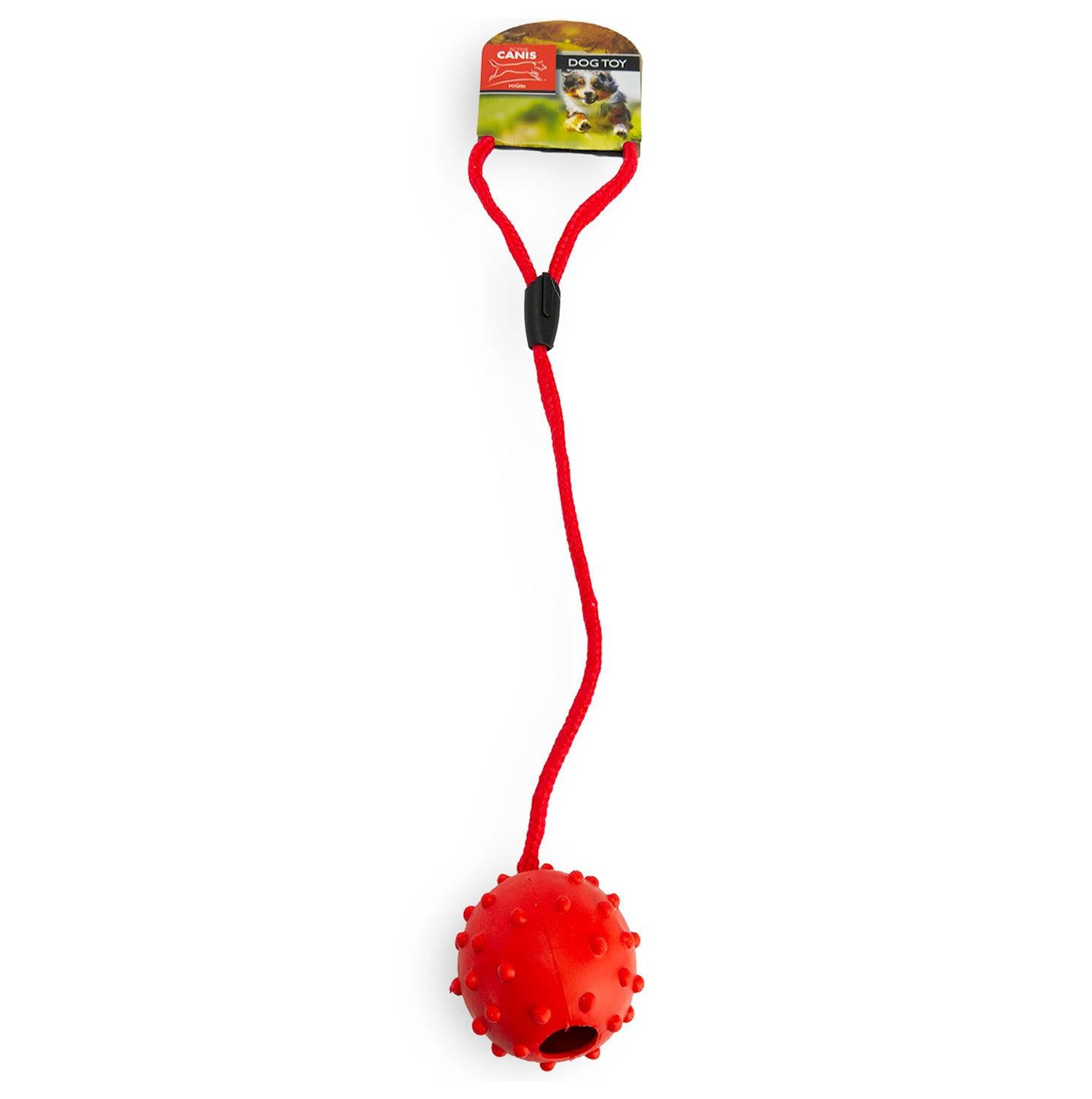 Active Canis Ball with rope Red