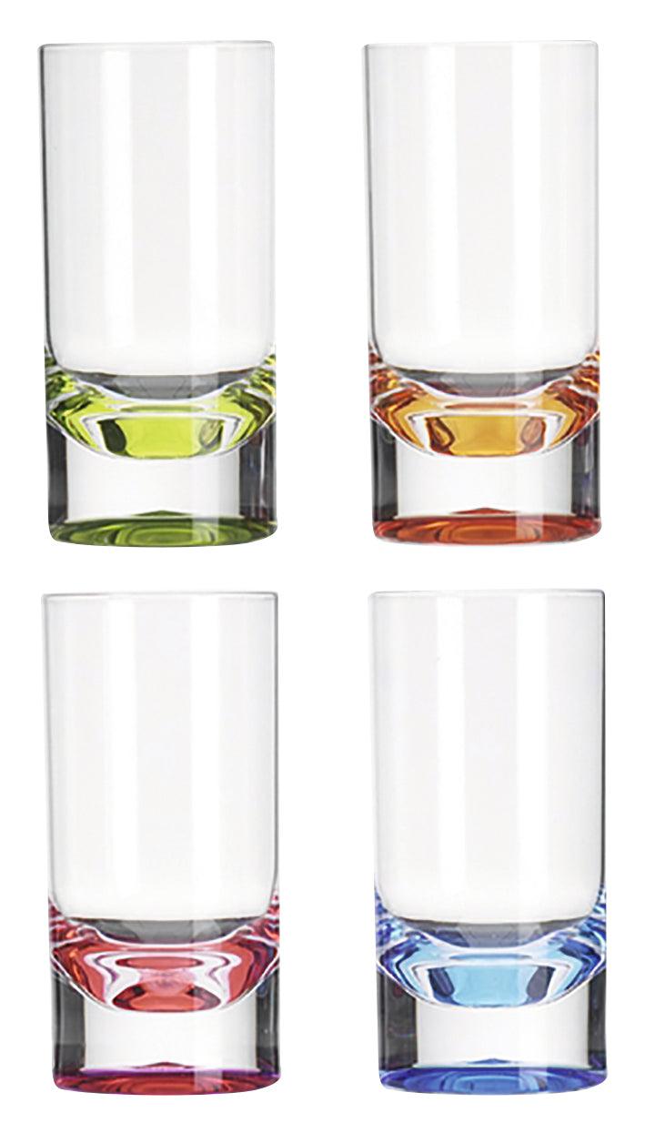 Flamefield drinkglas. 4-pack Färgad fot.