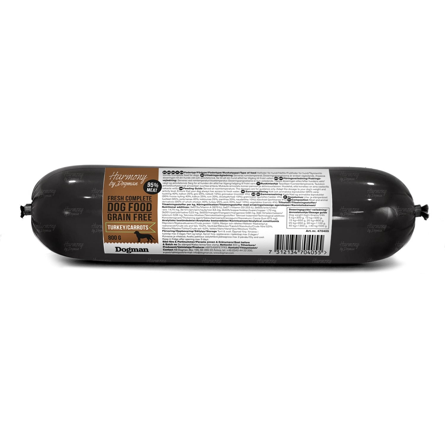 Grain Free Våtfoder För Hund Med Kalkon 800g