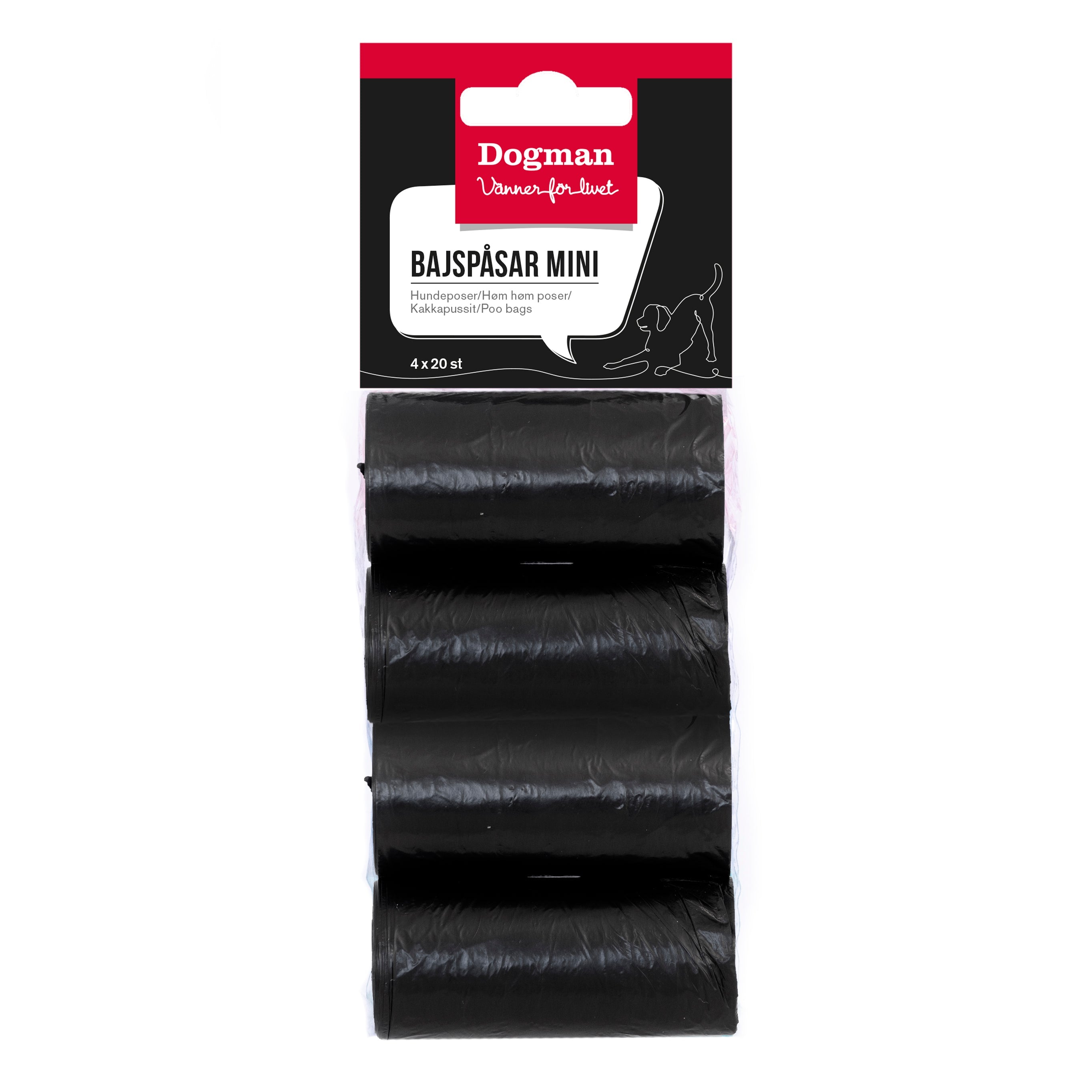 Bajspåsar Mini Svarta 4x20p