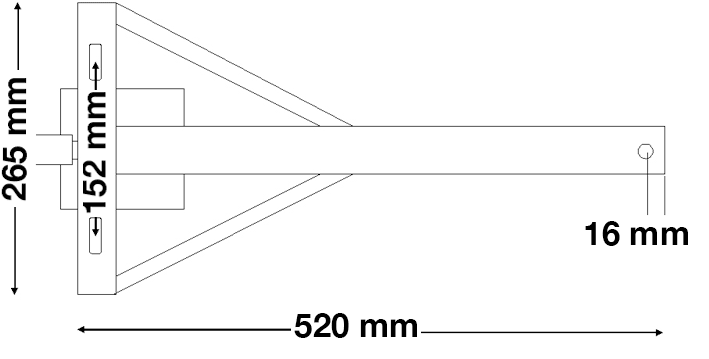 Galvanoitu tukijalka (maksimipaino 700 kg)