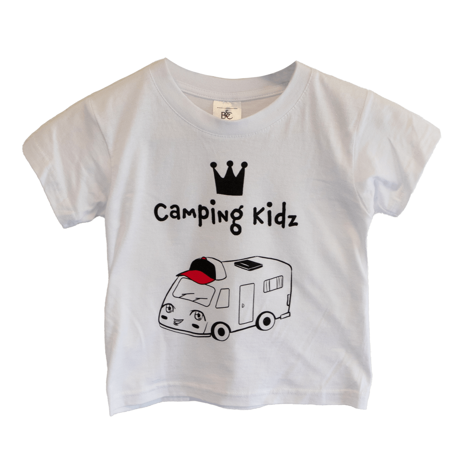 Camping Kidz T-shirt ”Husbilskillen”. Stl 86-92.