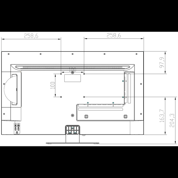 TV alphatronics SL-Line+ SL27DW. 27” / 68,5 cm.