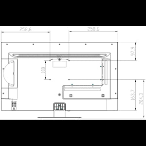 TV alphatronics SL-Line+ SL27DW. 27” / 68,5 cm.