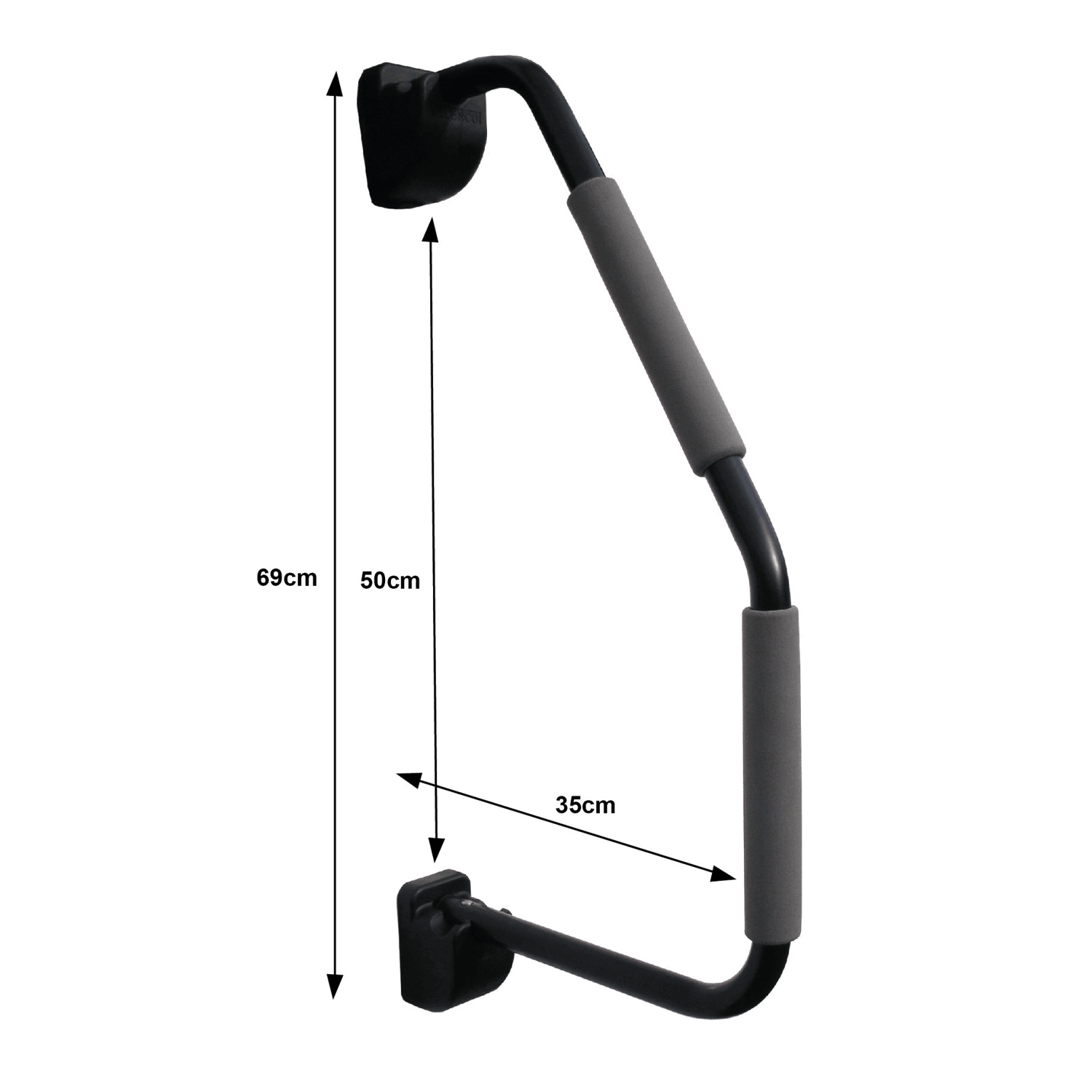 Milencon sisääntulokahva XL. Musta