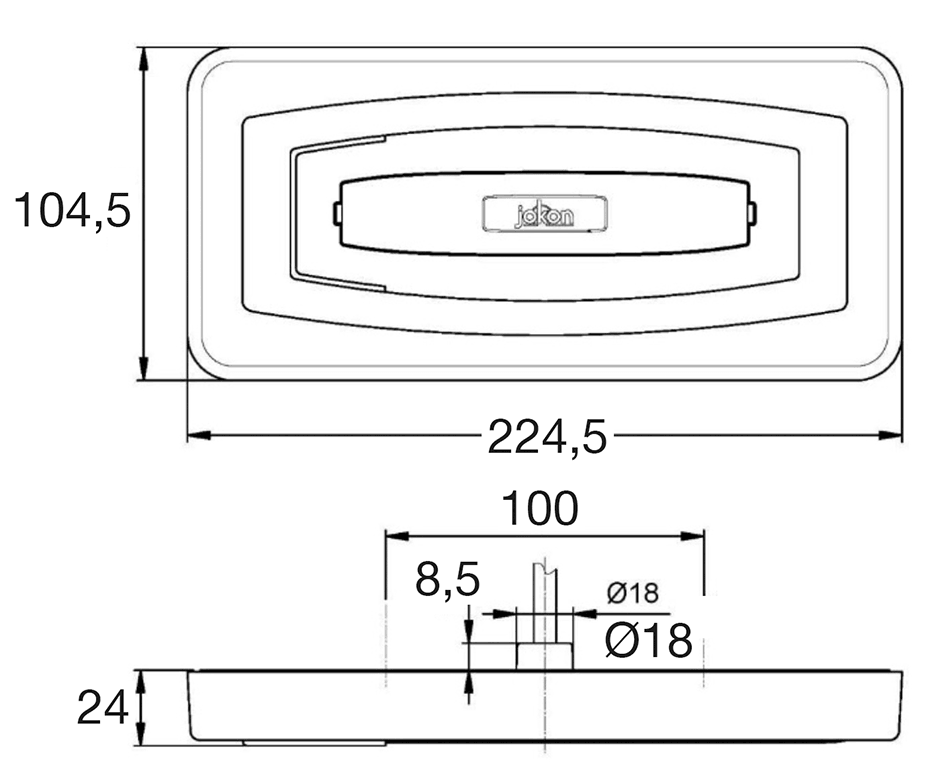 Bakbelysning Jokon 930 LED BBSNR. Höger / vänster.