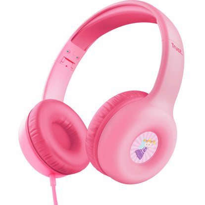 Hörlurar Barn Volymbegränsning Kabel 3,5 mm Nouna Rosa