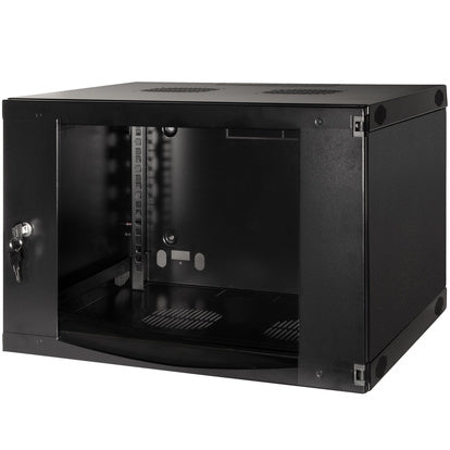 19" Väggskåp/serverskåp U6 540 x 450 x 330 mm Omonterat Svart