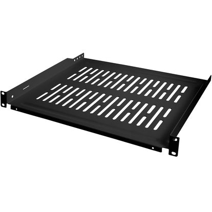 19"-hylla 1U 440 x 350 mm max 10 kg Svart