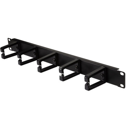 19"-kabelpanel med 5 roterbara fästen U1 Svart