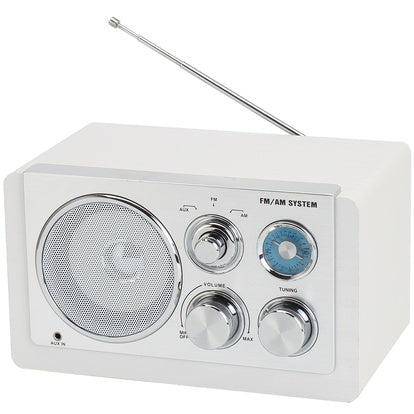 Radio AM/FM Analog inställning AUX-ingång TR-63W Vit