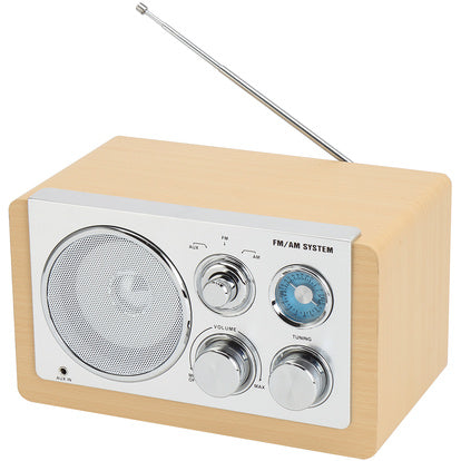 Radio AM/FM Analog inställning AUX-ingång TR-63LW Ljust trä
