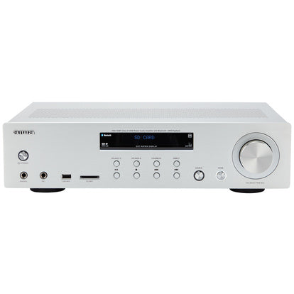 Förstärkare med Bluetooth 2 x 60 Watt RMS Silver