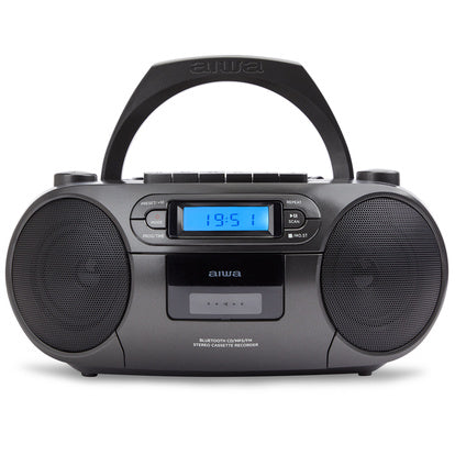 Kassettradio CD/FM-radio/Kassettband/USB/BT Svart