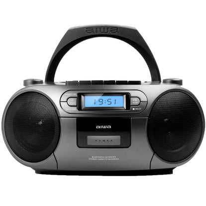 Kassettradio CD/FM-radio/Kassettband/USB/BT Mörkgrå