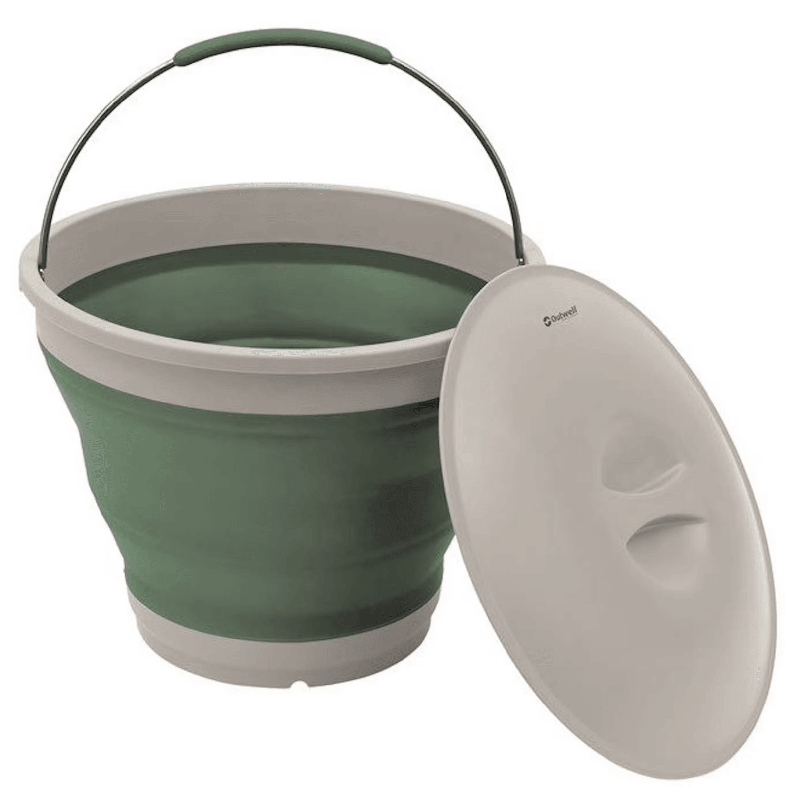 Outwell Collaps Bucket w/lid Green